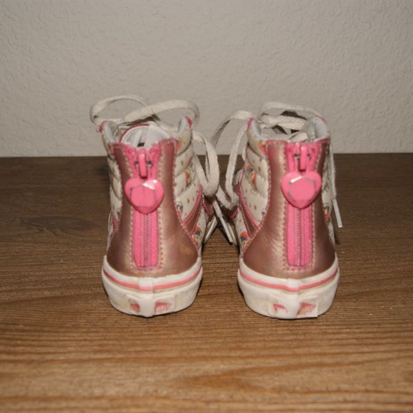 VANS Kids Unicorn Rainbow Sk8-hi Zip Shoes sz 11 - Picture 5 of 7